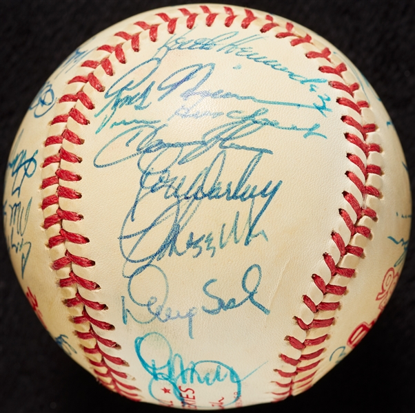 1986 New York Mets World Champs Team-Signed WS Baseball (30) (BAS)