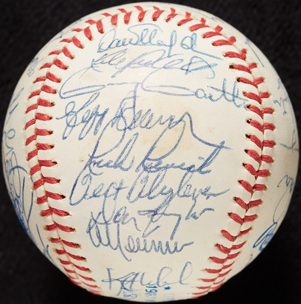 1987 St. Louis Cardinals NL Champs Team-Signed WS Baseball (25) (BAS)