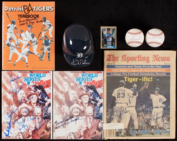 1984 Detroit Tigers Autograph Collection with World Series Program (8)