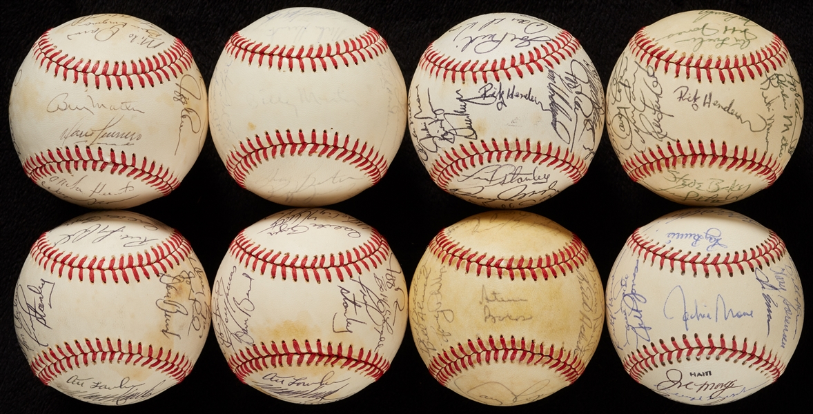 1980-1985 Oakland A's Team-Signed Baseball Collection (14)
