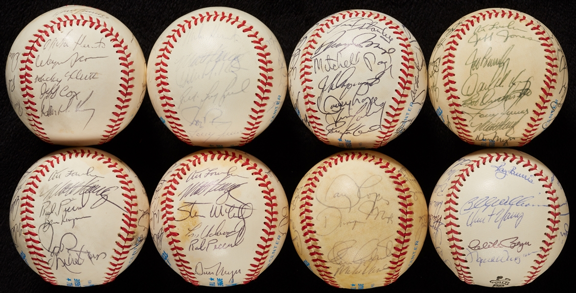 1980-1985 Oakland A's Team-Signed Baseball Collection (14)