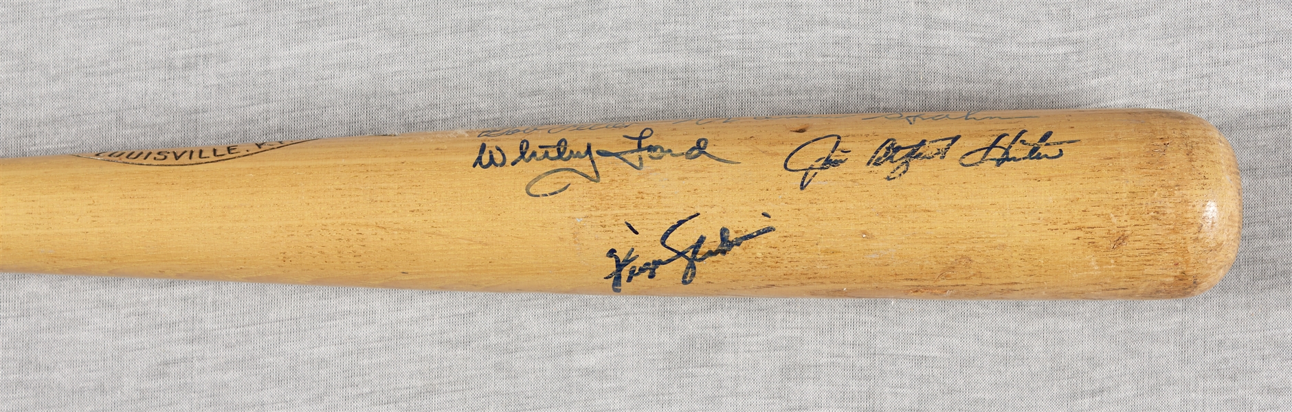 Hall of Fame Pitchers Multi-Signed Bat (7) (BAS)