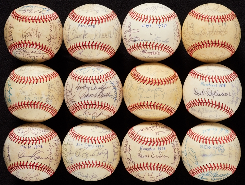 1978 National League Team-Signed Baseballs Group (12)