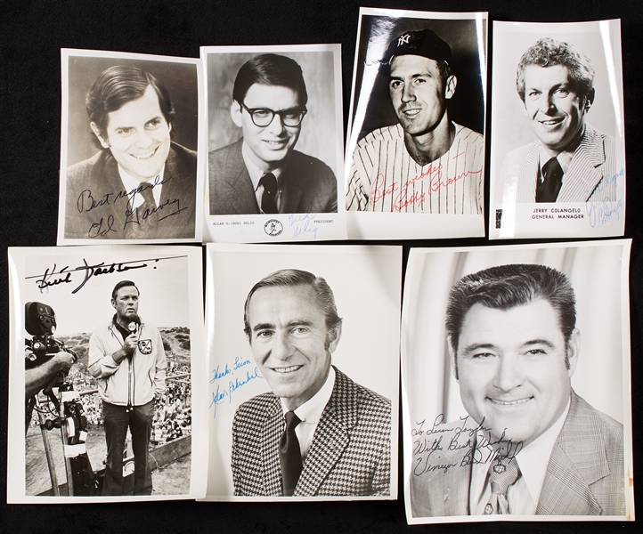 Signed Sports Notables Photo Group with Dick Vitale, Frank Gifford (20)