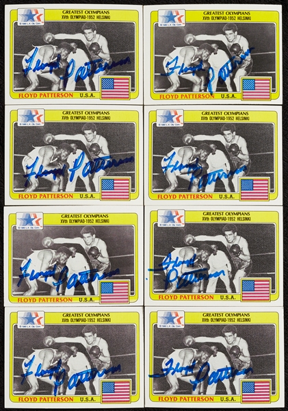 Floyd Patterson Signed 1983 Topps Olympians Group (25) 