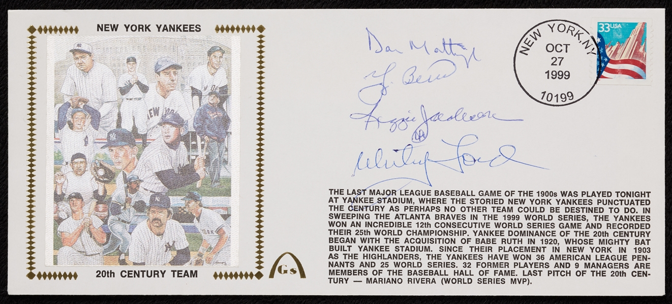 New York Yankees Greats Multi-Signed FDC (4)