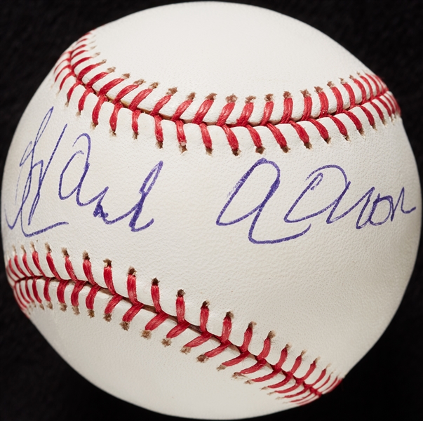 Hank Aaron Single-Signed OML Baseball (PSA/DNA)