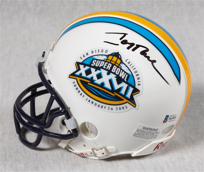 Jerry Rice Signed Super Bowl XXXVII Mini-Helmet (BAS)
