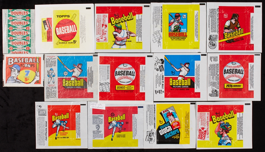 1951-79 Massive High-Grade Vintage Baseball Wrapper Collection (185)