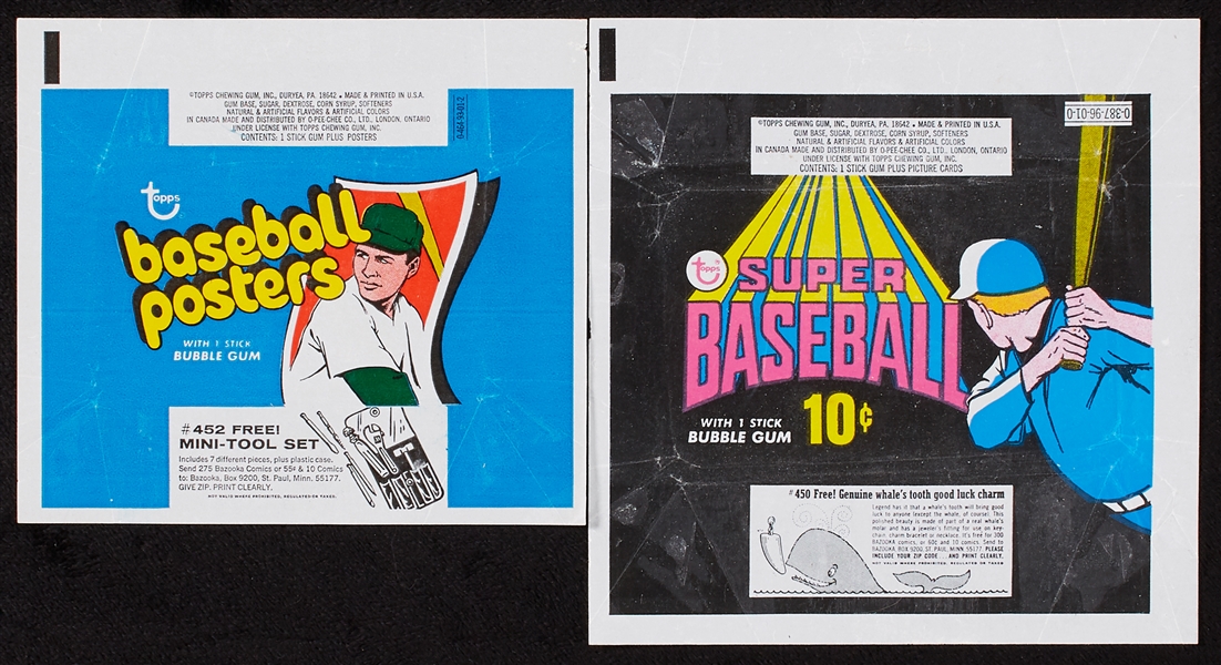 1951-79 Massive High-Grade Vintage Baseball Wrapper Collection (185)