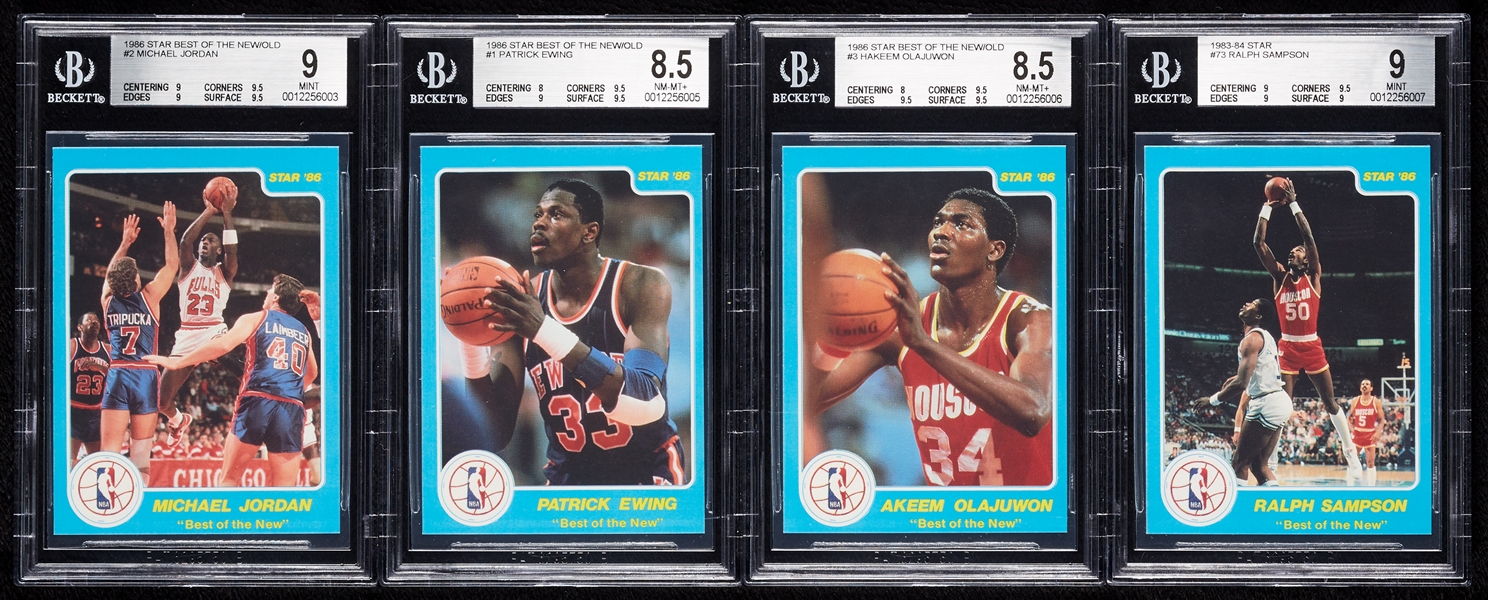 1985 Star Co. Best of the New Set Graded Set with Michael Jordan BGS 9 (4)