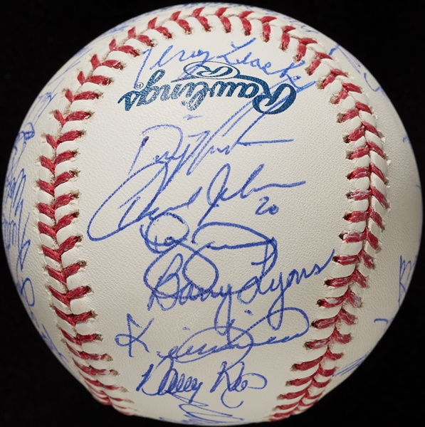 1986 New York Mets World Champs Team-Signed OML Baseball (33) (JSA)