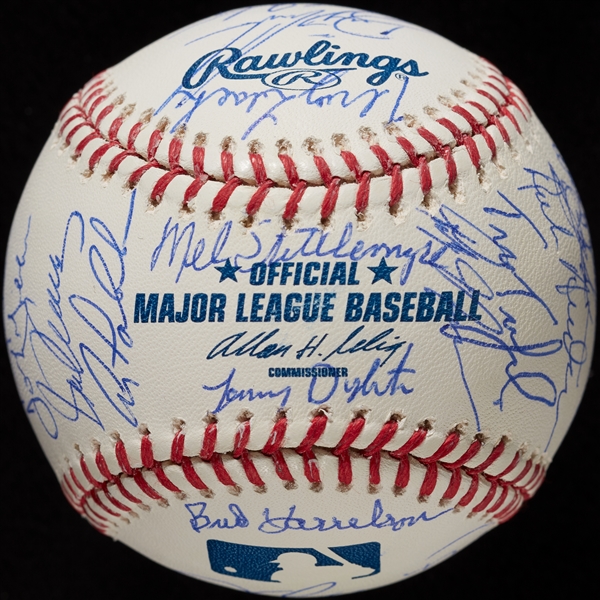 1986 New York Mets World Champs Team-Signed OML Baseball (33) (JSA)