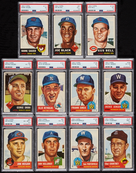1953 Topps Baseball PSA-Graded Group (11)