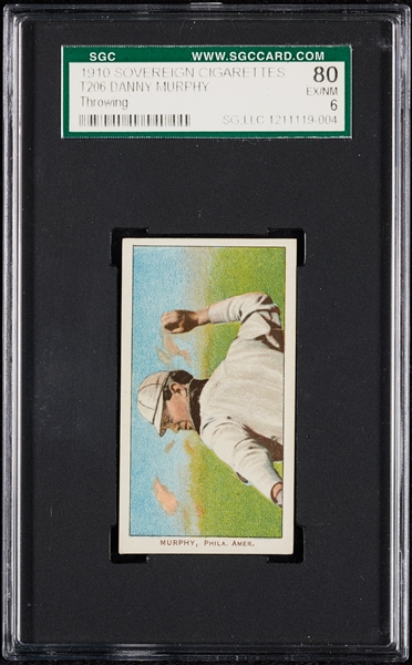 1909-11 T206 Danny Murphy Throwing (Sovereign) SGC 6