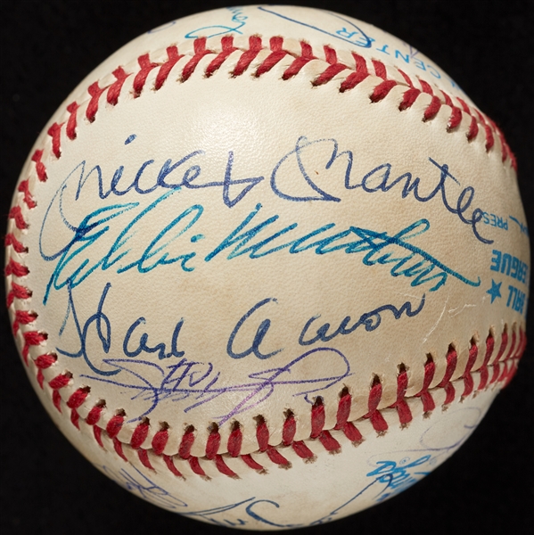 Amazing 500 Home Run Club Multi-Signed OAL Baseball with Mantle, Williams, Mays, Aaron, Pujols (21) (JSA) (BAS)
