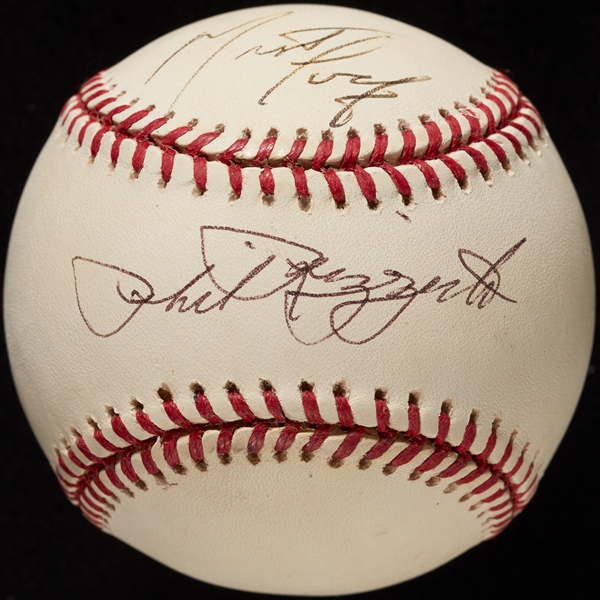 Phil Rizzuto & Meatloaf Dual-Signed OAL Baseball (BAS)