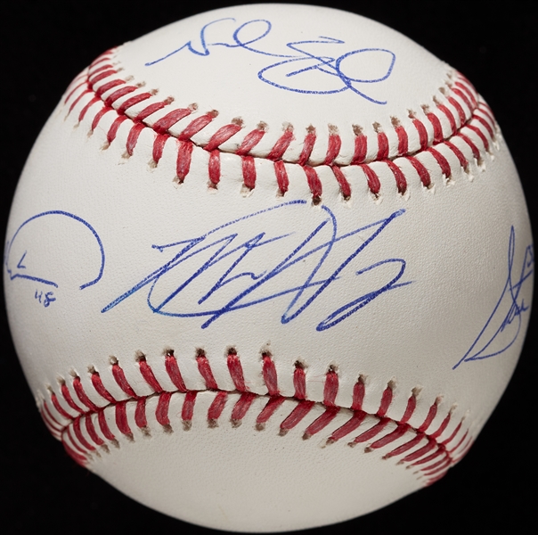 Syndergaard, deGrom, Harvey & Matz Signed OML Baseball (14/215) (MLB) (Steiner)