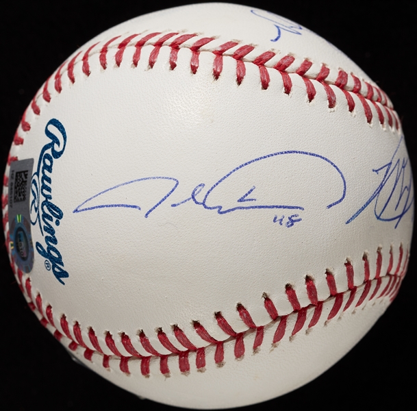 Syndergaard, deGrom, Harvey & Matz Signed OML Baseball (14/215) (MLB) (Steiner)