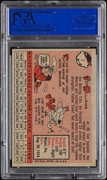 1958 Topps Ted Williams No. 1 PSA 6