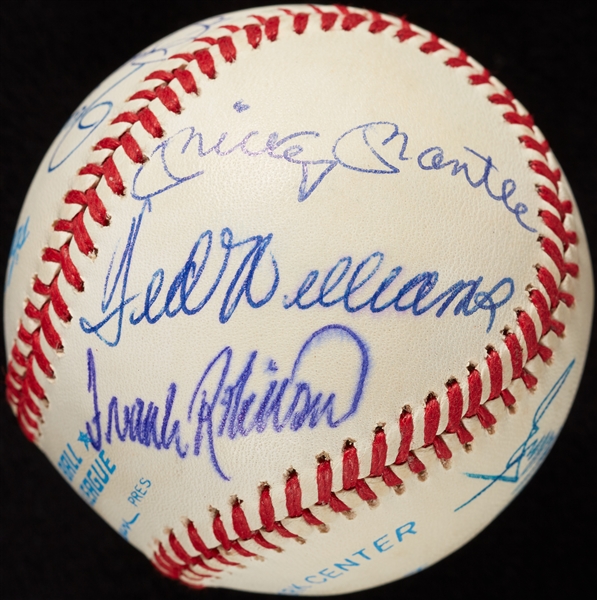 MVP Multi-Signed OAL Baseball with Mickey Mantle & Ted Williams (BAS)