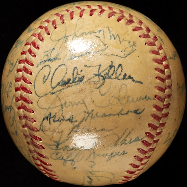 1949 New York Yankees World Champions Team-Signed OAL Baseball (35)