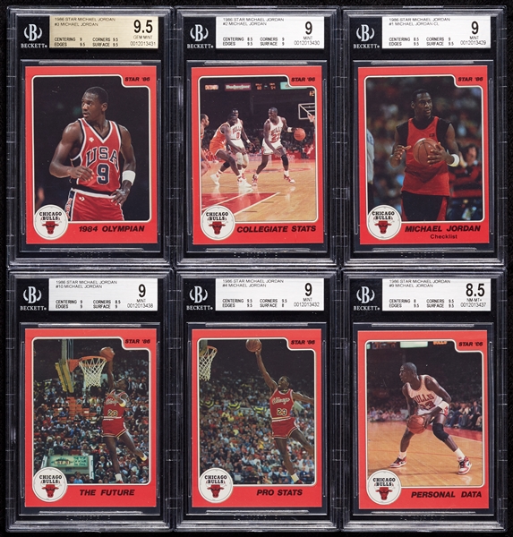 1986 Star Co. Michael Jordan BGS-Graded Set with (2) 9.5s (10)