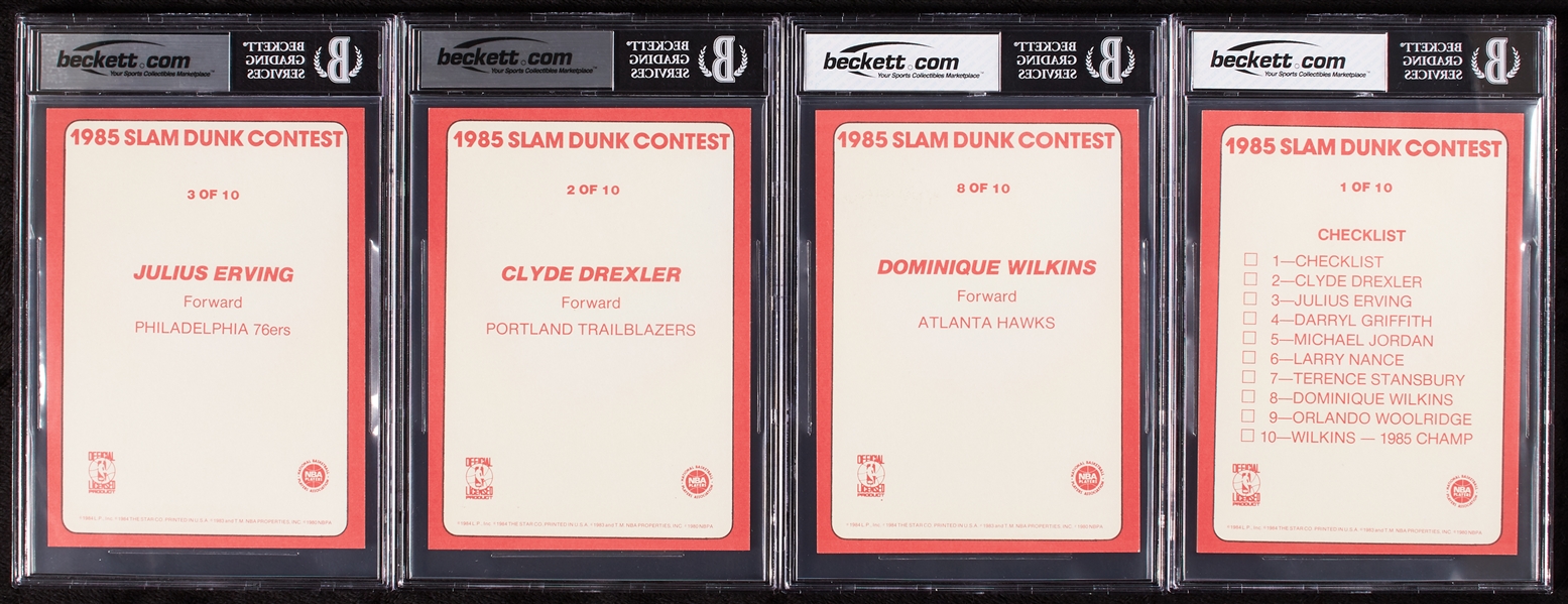 1985 Star Co. Slam Dunk Supers 5x7 with Michael Jordan BGS 8.5 (10)