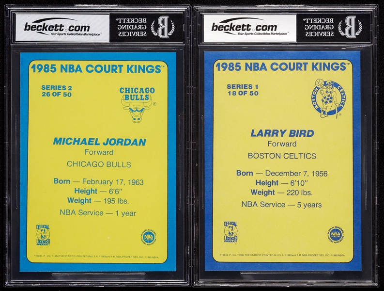 1984-85 Star Co. Court Kings 5x7 Set with Michael Jordan BGS 8 (50)
