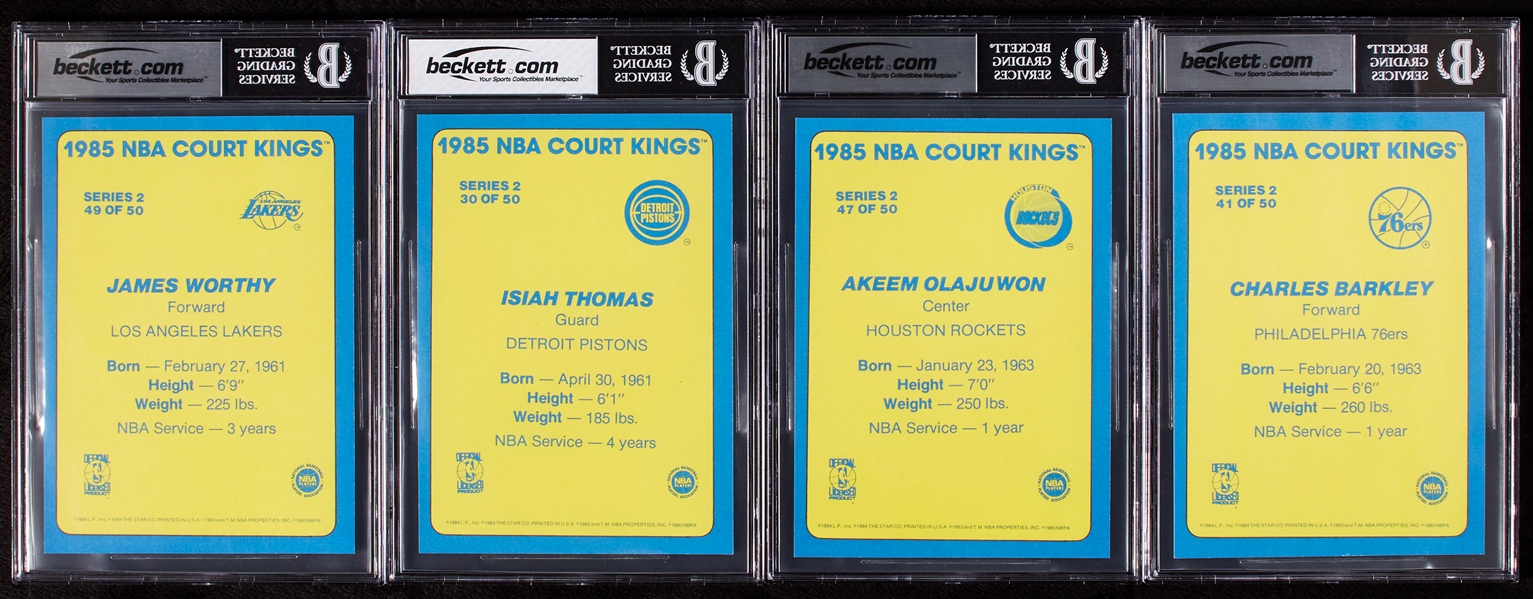 1984-85 Star Co. Court Kings 5x7 Set with Michael Jordan BGS 8 (50)