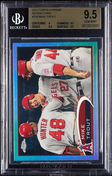 2012 Topps Chrome Mike Trout Refractor No. 144 BGS 9.5