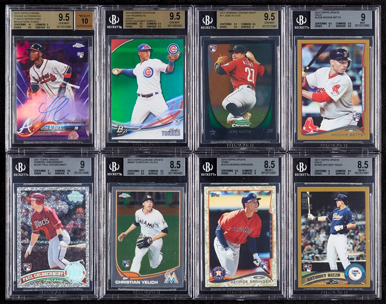Rookie & RC Insert BGS-Graded Group with Yelich, Rizzo, Betts, Torres (8)
