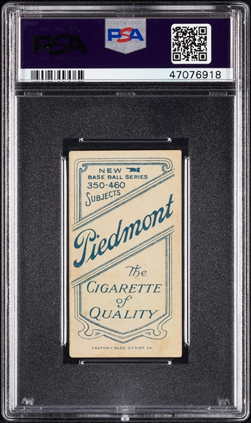 1909 -11 T206 Frank Chance Batting (Piedmont 350-460/25) PSA 4