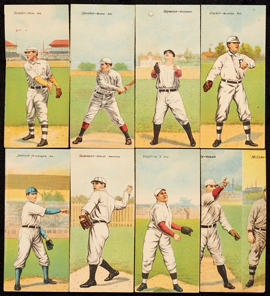 1911 T201 Mecca Double Folders Group, Five Hall of Famers (16)
