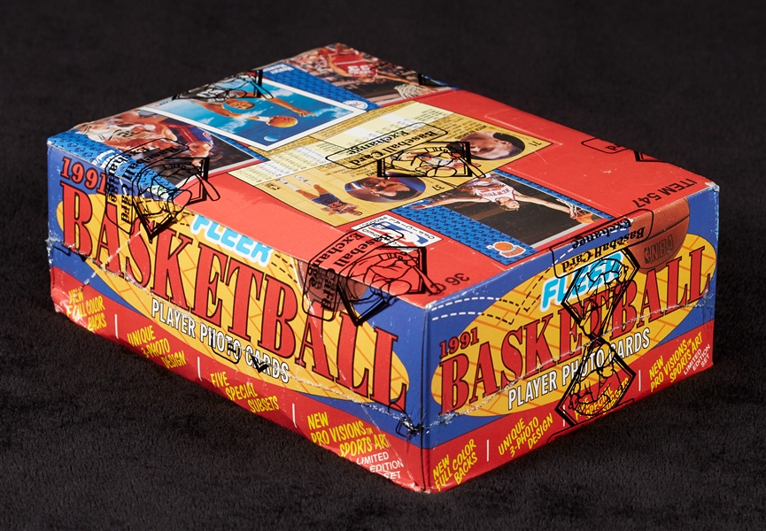 1991-92 Fleer Series 1 Basketball Wax Box Group in Original Case (12) (BBCE)