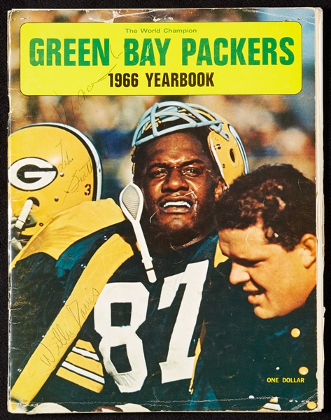Green Bay Packers Multi-Signed 1966 & 1967 Yearbooks with (3) Vince Lombardi (2)