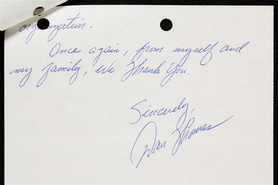 Danny Thomas Signed Handwritten Letter To Bud Selig with File (BAS)
