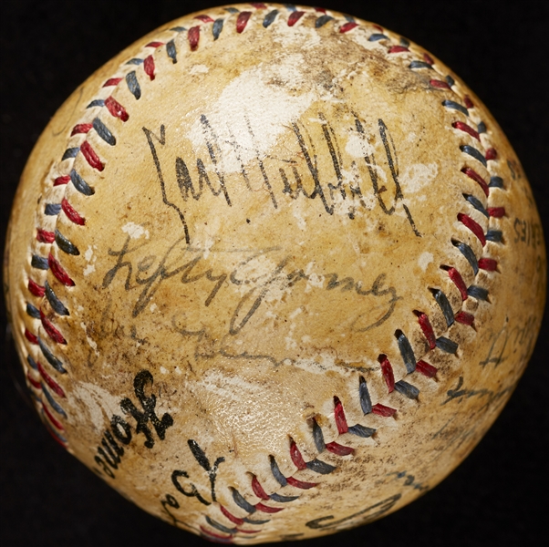 1936 World Series Multi-Signed Baseball (15) (BAS)