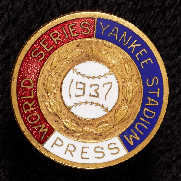 1937 World Series New York Yankees Press Pin