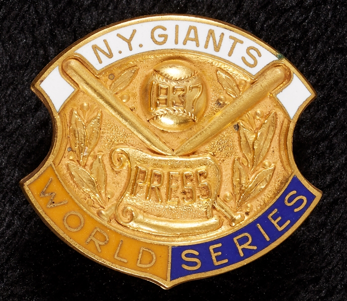 1937 World Series New York Giants Press Pin