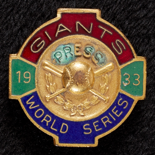 1933 World Series New York Giants Press Pin