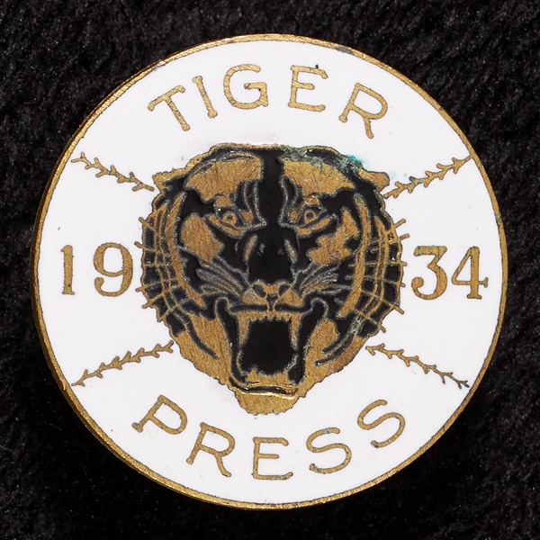1934 World Series Detroit Tigers Press Pin