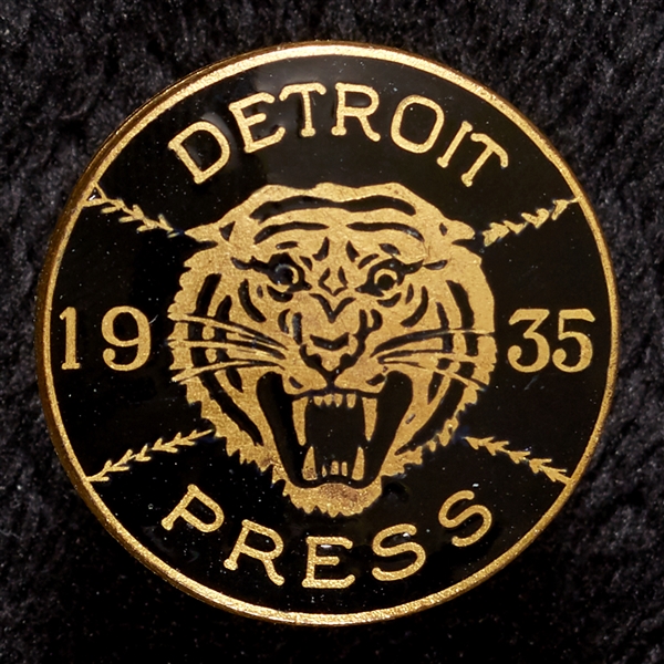 1935 World Series Detroit Tigers Press Pin