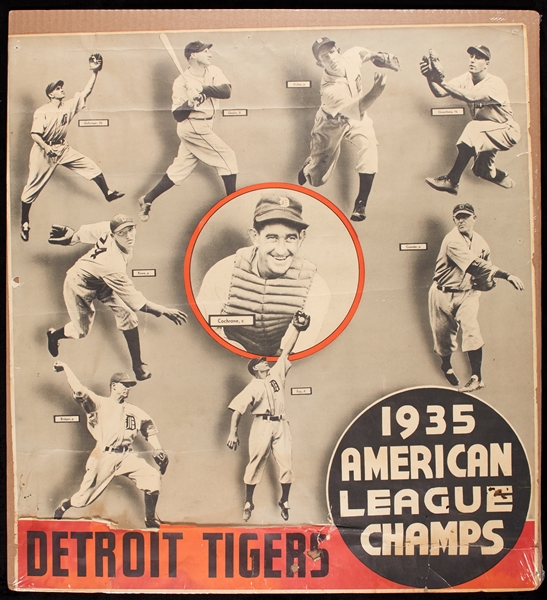 1935 Detroit Tigers AL Championship Poster
