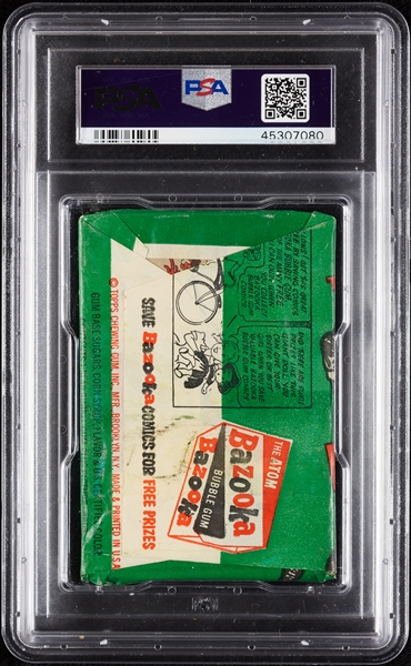 1956 Topps Football 5-Cent Dark Green Wax Pack (Graded PSA 6)