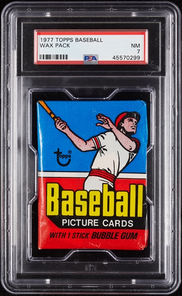 1977 Topps Baseball Wax Pack (Graded PSA 7)