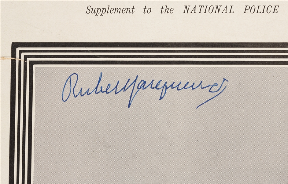 Rube Marquard Signed National Police Gazette Supplement (1912) (BAS)