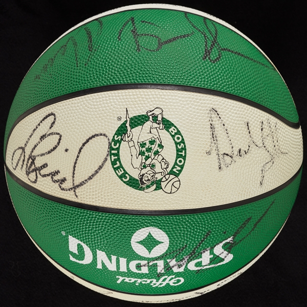 1991-92 Boston Celtics Team-Signed Basketball with Bird, McHale, Parish, Lewis (JSA)