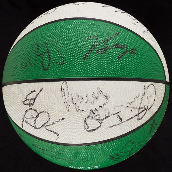 1991-92 Boston Celtics Team-Signed Basketball with Bird, McHale, Parish, Lewis (JSA)