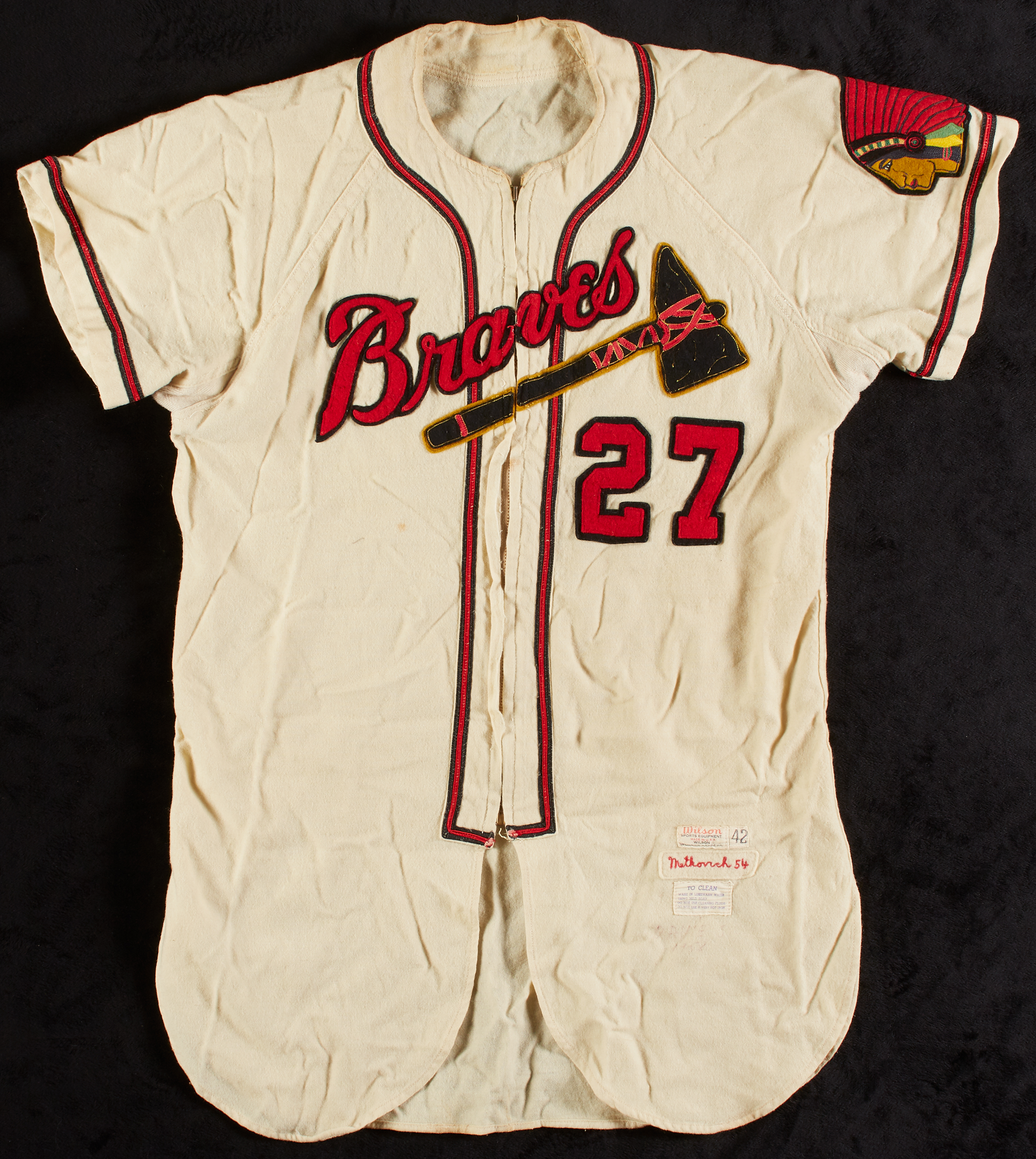 Lot Detail - George Metkovich 1954 Milwaukee Braves Game-Worn Road Jersey  and Pants